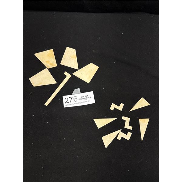 Very Interesting 19th Century Bone Puzzle (12 pcs) Circa 1880
