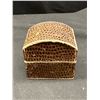 Image 3 : Early 1900s Faux Snakeskin Dometop Jewelry Box