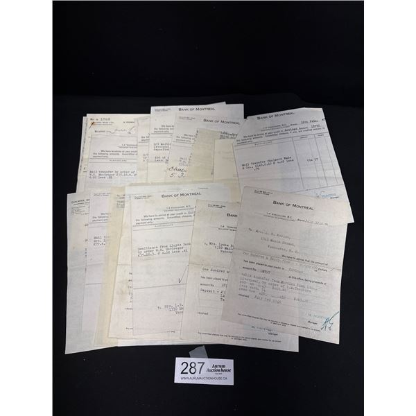 Lot of 1946-1948 British + Canadian (Vancouver) Banking Letters