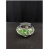 Image 2 : Vintage Cut Crystal Flower Frog & Perfume Bottles