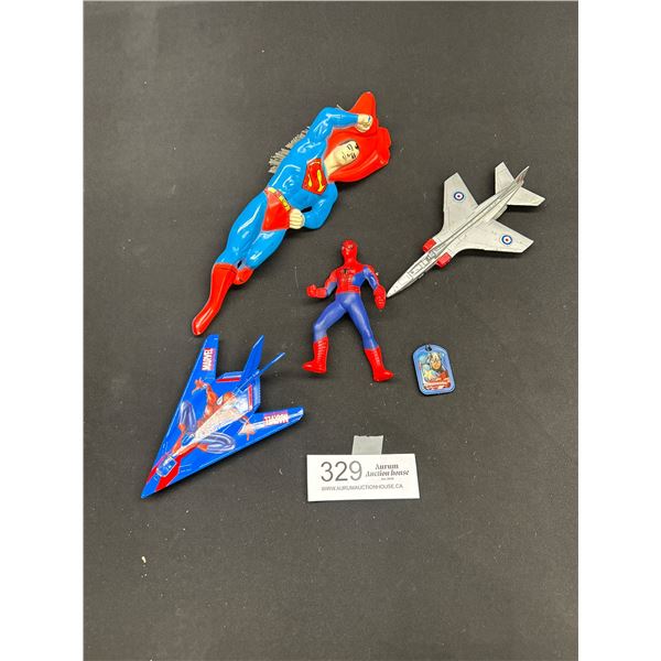 Collectible lot of Superman & Spiderman Figurines etc