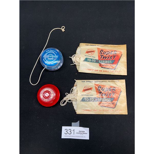 Vintage YO-YO lot with 2 Strings in Packages