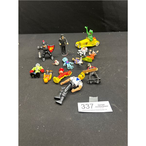 Collectible lot of Figurines and Kermit the Frog In Corgi Car