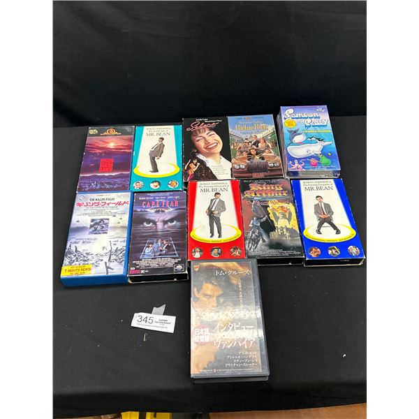 Collectible Lot of Vintage VHS Tapes Mr Bean etc