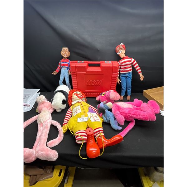 Collectible lot of Stuffed Figurines Ronald McDonalds Wherws Waldo Etc