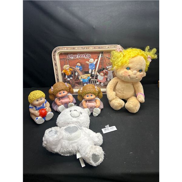 Vintage Cabbage patch Kids Tray and Coin Banks