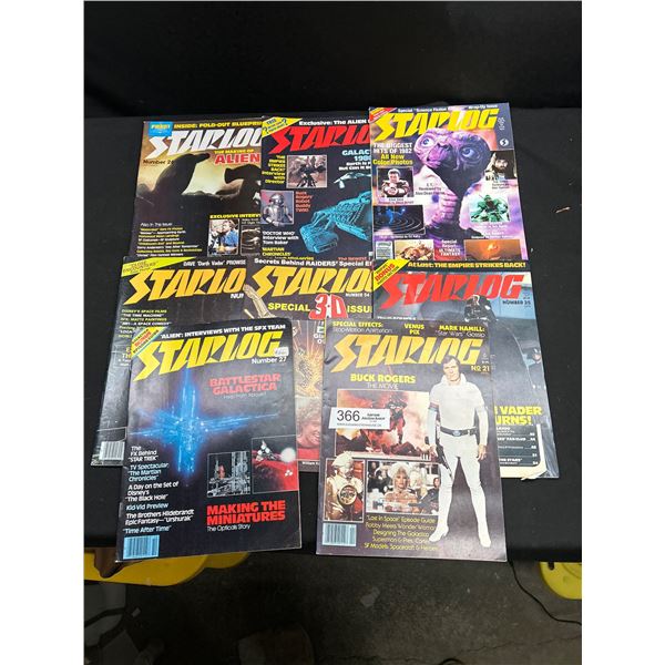 Lot of 8 Vintage Starlog Magazines