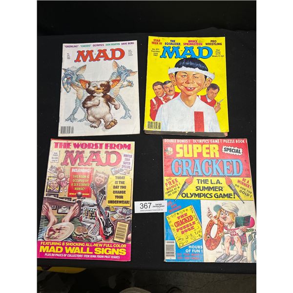 Lot of 4 Vintage MAD Magazines