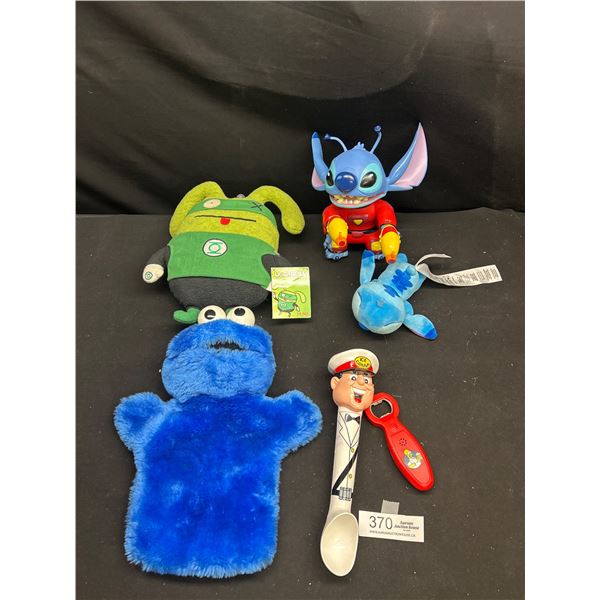 Collectible lot, Musicalk Icecream Scoop, Green Lantern Ugly Doll etc