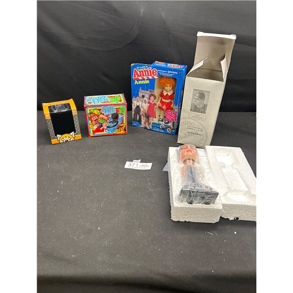 Collectible lot of Annie Doll Bobble Head artul toilet etc