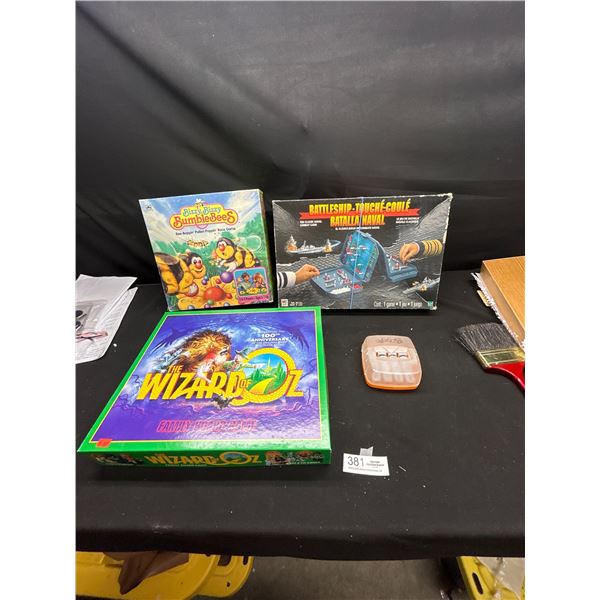 Collectible Boardgame lot Wizard of Oz Bumblebees Battleship Etc