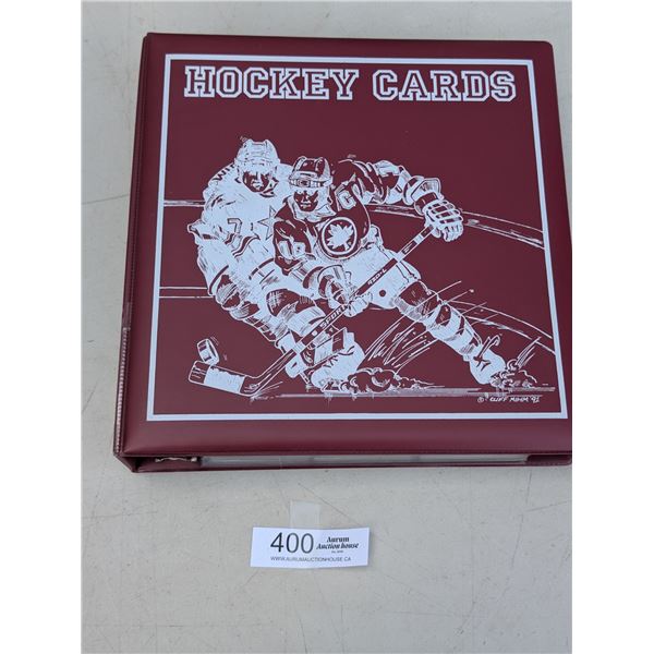 Binder lot of 1990 Topps Bowman Hockey Cards