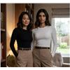 Image 1 : Banana Republic 2-Pack Long Sleeve Rib T-Shirt  1 white  & 1 black Women Size L