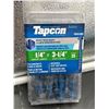 Image 3 : Lot of 5 - Tapcon 1/4 in x 3-1/4 in Concrete Screws, Model BX51060, Qty 25