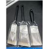 Image 3 : Valu+ Paint Brush Set with Three Brushes - Black Handles