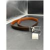 Image 2 : Polo Leather Belt With Adjustable Buckle and Embossed Logo