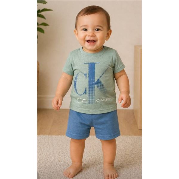 Calvin Klein Infant 3-Piece Outfit Set, Size 12M