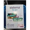 Image 3 : Sistema To Go LunchStack Square Food Containers, 1.24L, Set of 2, Made in New Zealand