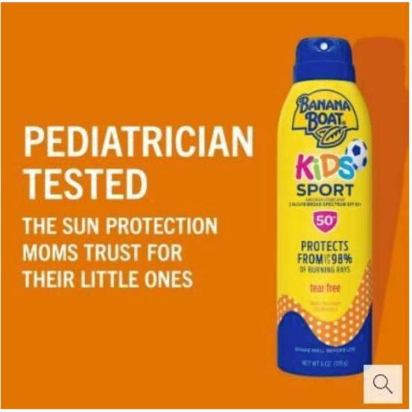 Banana Boat Kids Sunscreen Spray SPF 50, Set of 3 Bottles