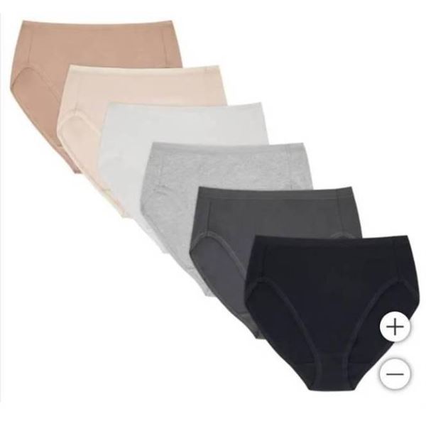 Room Service 6-Pack Hi-Cut Briefs, Size L/G, Multi-Color