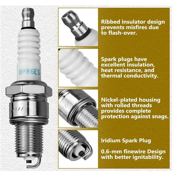 Arnold Spark Plug Model 751-10292 for Small Engines, Lot of 6