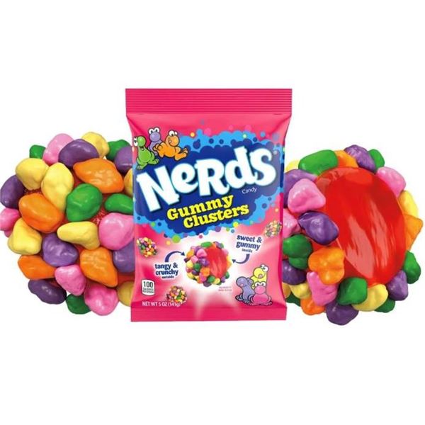 Nerds Gummy Clusters 142g Candy Peg Bags – Case of 12 Units
