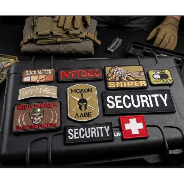 10 Military-Themed and Security Embroidered Patches