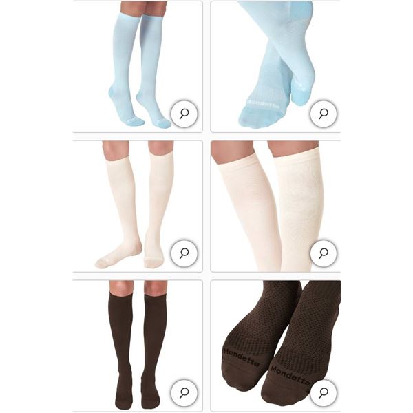 Mondetta Women's Support Compression Socks, Shoe Size 6-9, 3 Pairs