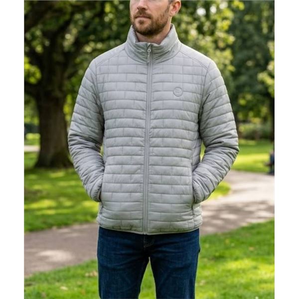 Bench Men's Quilted Lightweight Jacket XL/TG in Gray