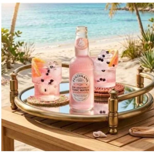 Fentimans Pink Grapefruit Tonic Water 8 x 500ml Bottles
