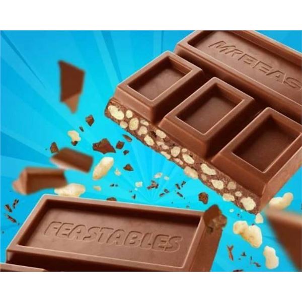 MrBeast Feastables Milk Crunch Chocolate Bars, 24 Count, 35 g Each