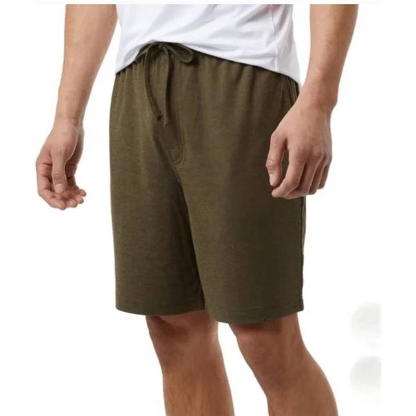 32 Degrees Heat Men’s 2-Pack Lounge Shorts, Size L/G Green and Grey