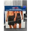 Image 2 : 32 Degrees Heat Men’s 2-Pack Lounge Shorts, Size L/G Green and Grey