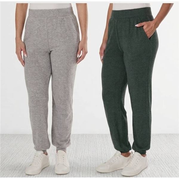 Lazypants Women’s High Waist Joggers 2-Pack, Size Small