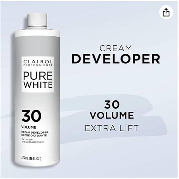 Clairol Professional Pure White 30 Volume Cream Developer 16 Fl Oz