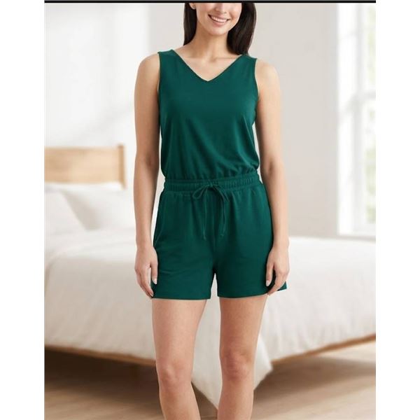 Sleeveless Women's Romper L/G Size With Drawstring Waist