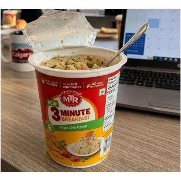MTR 3 Minute Breakfast Veggie Upma 6 x 80g Containers