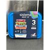 Image 2 : Sistema Nest It Food Storage Containers with Lids, 3 Pack