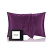 Image 1 : INSSL Silk Pillowcase for Hair and Skin, King Size, Dark Purple