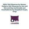 Image 3 : INSSL Silk Pillowcase for Hair and Skin, King Size, Dark Purple