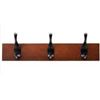 Image 1 : Amazon Basics Wall-Mounted Coat Rack, 3 Modern Hooks, Espresso Finish