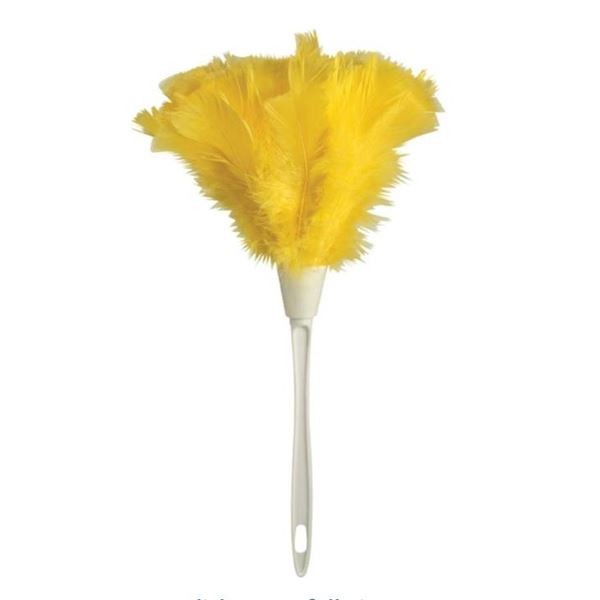 Lot of 10 - Turkey Feather Duster, 14 in, Yellow