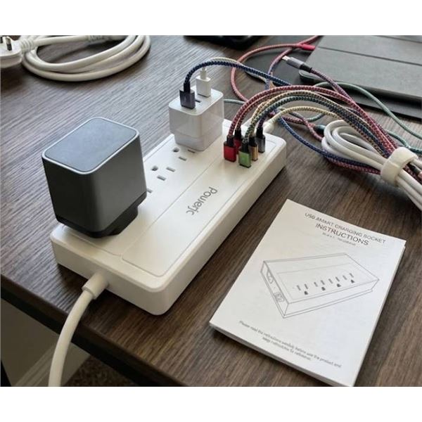 Powerjc Tower Power Strip Surge Protector, Model R08102