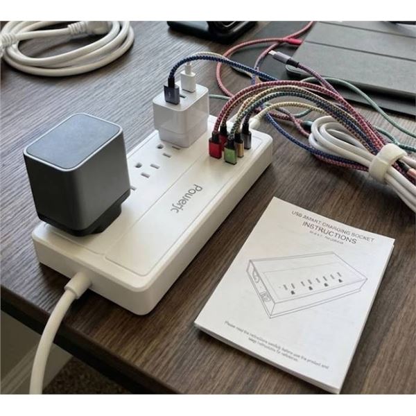 Powerjc Tower Power Strip Surge Protector, Model R08102