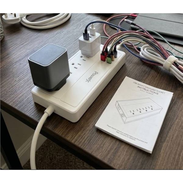 Powerjc Tower Power Strip Surge Protector, Model R08102