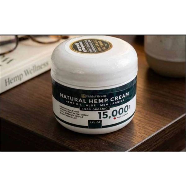 Field of Green Natural Hemp Cream, 2 fl. oz., Organic