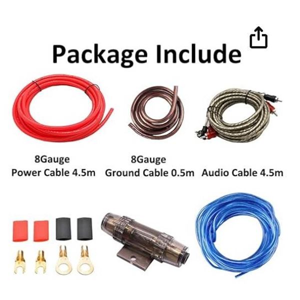 MOCNT Car Audio Wiring Kit With AGU Fuse Holder