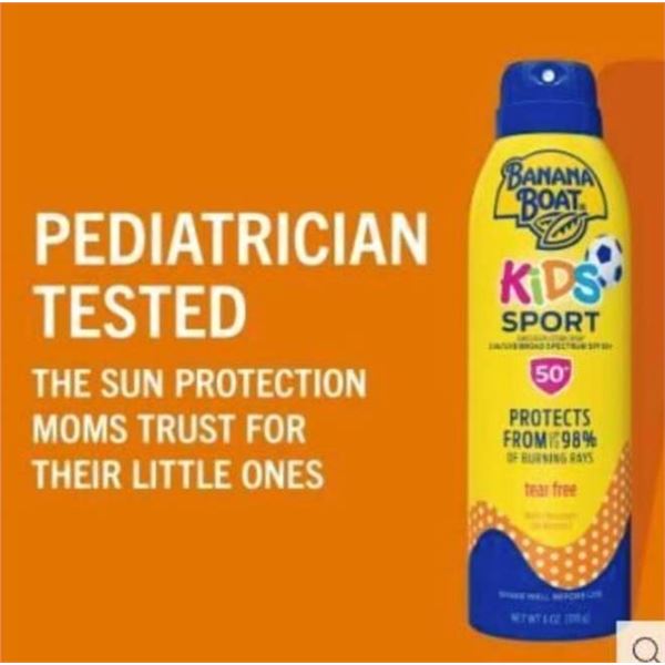 Banana Boat Kids Sunscreen Spray SPF 50, Set of 3 Bottles