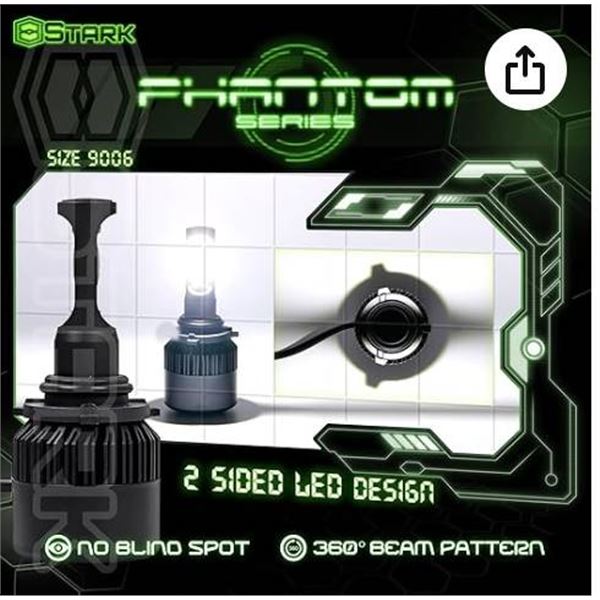 Stark Phantom LED Headlights 9006/HB4, Phantom Series