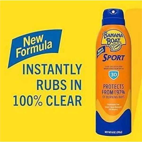 Banana Boat Ultra Sport Sunscreen Spray SPF 30, Set of 3